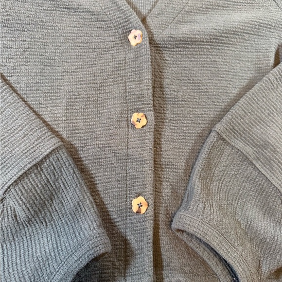 Madewell Teal Button-Up Women's Sweater - Picture 4 of 9